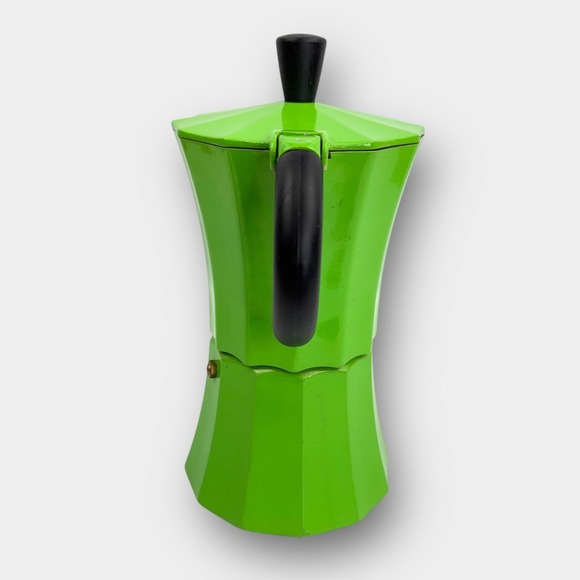Vintage Gnali & Zani Green Aluminum Stovetop Moka Pot Espresso Maker Italy - Picture 6 of 13